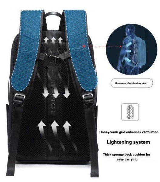 Casual fashion multifunctional high-capacity technology USB men's backpack