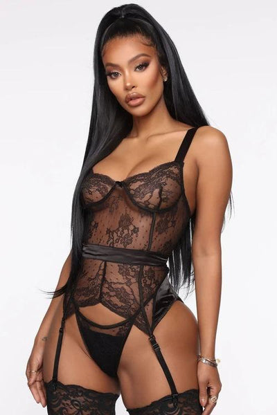 Hotel Lobby Lace 3 Piece Set - Black（Buy 1 random get 2）
