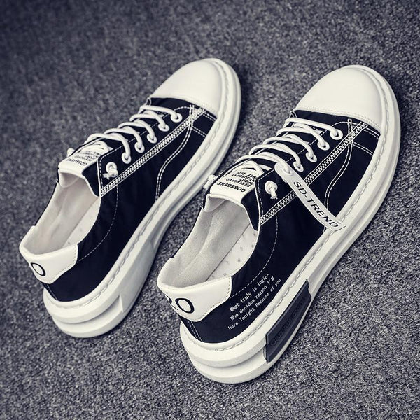 Canvas Casual Shoes Men Board Shoes-39-balck