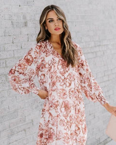 Small floral fashion light luxury dress