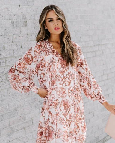 Small floral fashion light luxury dress