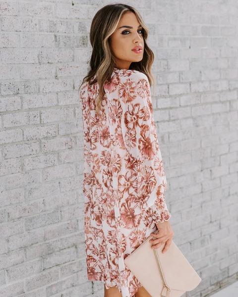 Small floral fashion light luxury dress