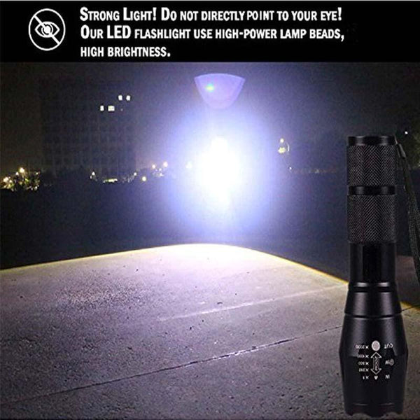 Portable outdoor strong light flashlight-waterproof / strong light / 5 gears adjustable