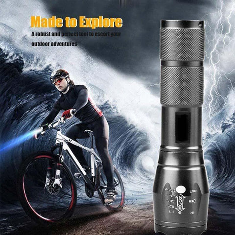 Portable outdoor strong light flashlight-waterproof / strong light / 5 gears adjustable