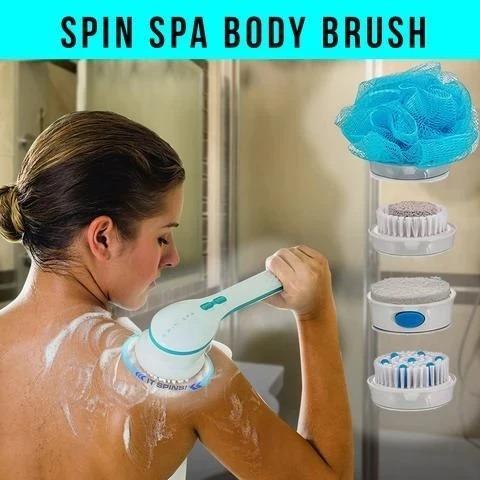 SPIN SPA BODY BRUSH WITH 5 ATTACHMENTS