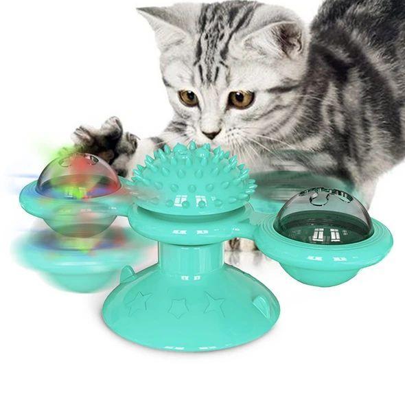 Two-wing rotating windmill cat toy (elaboration)