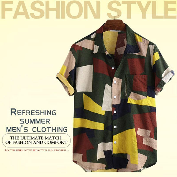 European and American men's printed shirts (Shelf time: summer 2020)