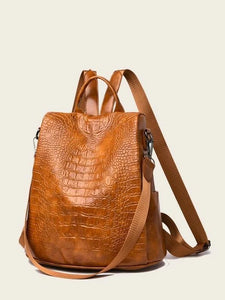 Croc Embossed Backpack