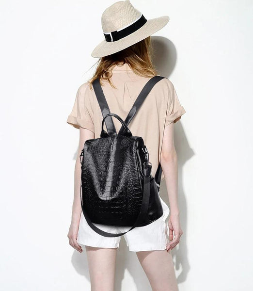 Croc Embossed Backpack