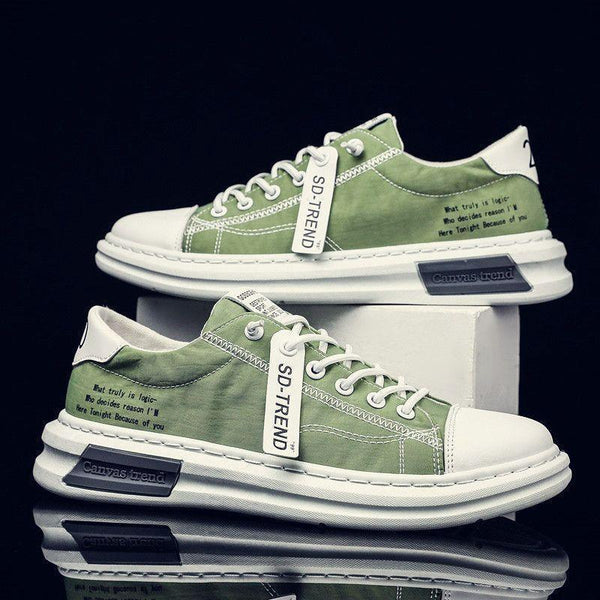 Men Sneakers Fashion Soft Leather Breathable Rubber Sole Round Toe Lace Up Flat Casual Shoes Street Style Sports Shoes Travel Walking Shoes