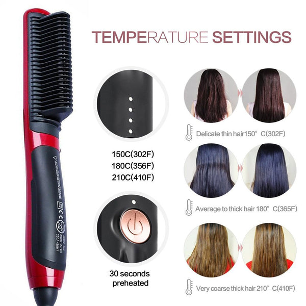 Trendy women's straight hair curling comb