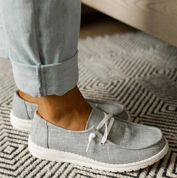 Women's Canvas Lace-Up Loafers