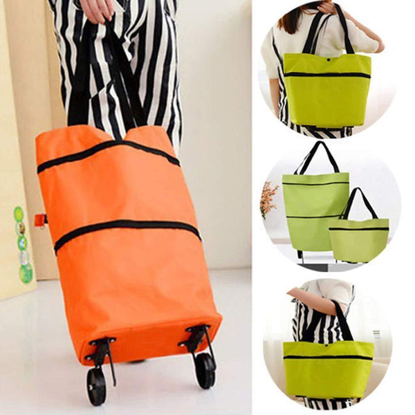 FOLDABLE SHOPPING TROLLEY TOTE BAG