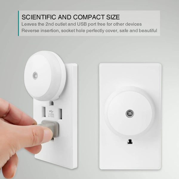 Intelligent sensing warm light LED night light