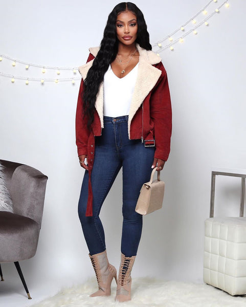 STYLED ON INS Classic High Waist Skinny Jeans-Dark Denim