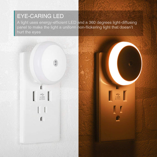 Intelligent sensing warm light LED night light