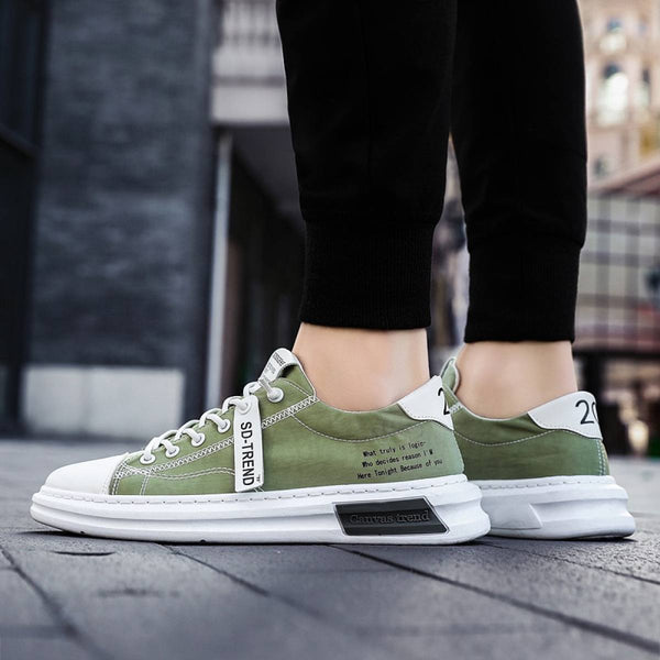 Men Sneakers Fashion Soft Leather Breathable Rubber Sole Round Toe Lace Up Flat Casual Shoes Street Style Sports Shoes Travel Walking Shoes