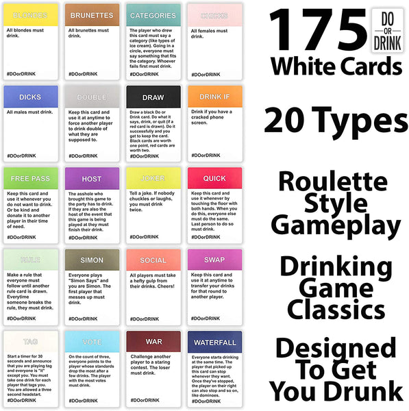 Do or Drink - Party Card Game - for College, Camping, Birthday