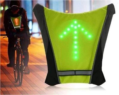 Cycling Bicycle LED Wireless Safety Turn Signal Light Vest for Riding Night Guiding