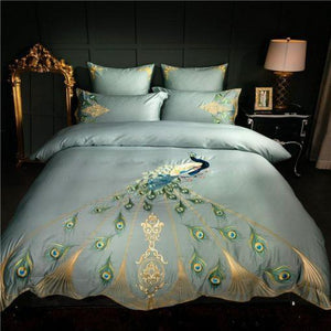 Royal luxury embroidery Egyptian cotton Duvet Cover Set