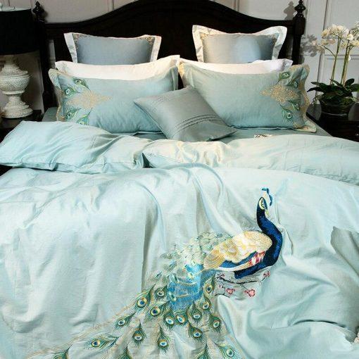 Royal luxury embroidery Egyptian cotton Duvet Cover Set