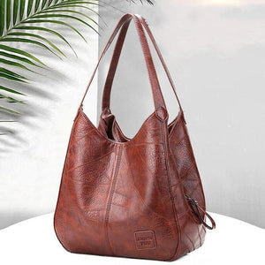 Women's vintage leather handbag