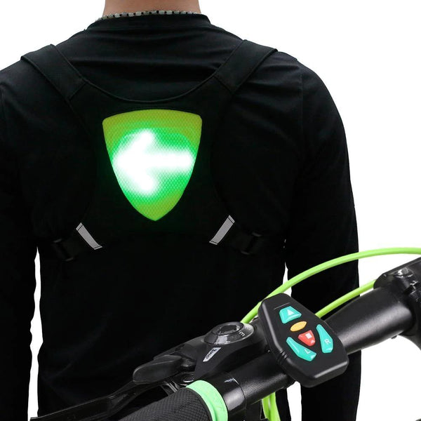 Cycling Bicycle LED Wireless Safety Turn Signal Light Vest for Riding Night Guiding