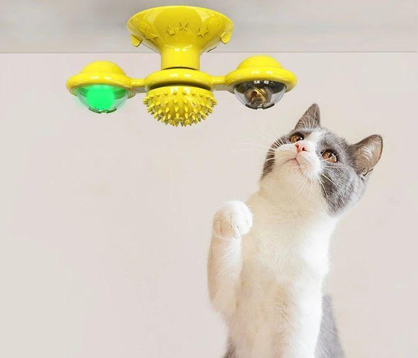Two-wing rotating windmill cat toy (elaboration)