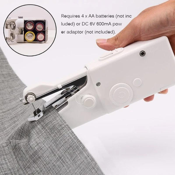 Portable handheld sewing machine