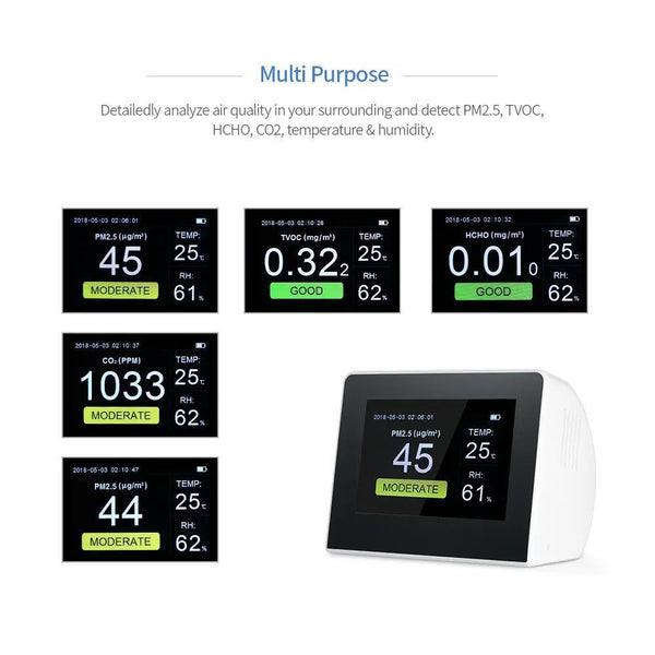 Digital Multifunctional Gas Analyzer Air Quality Tester