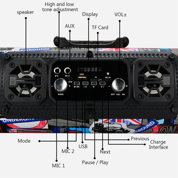 Portable High-Power Bluetooth Speaker
