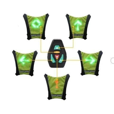 Cycling Bicycle LED Wireless Safety Turn Signal Light Vest for Riding Night Guiding