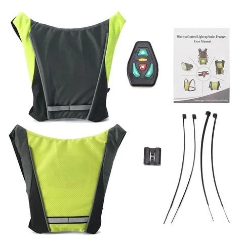 Cycling Bicycle LED Wireless Safety Turn Signal Light Vest for Riding Night Guiding