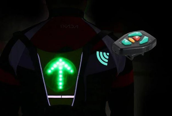 Cycling Bicycle LED Wireless Safety Turn Signal Light Vest for Riding Night Guiding
