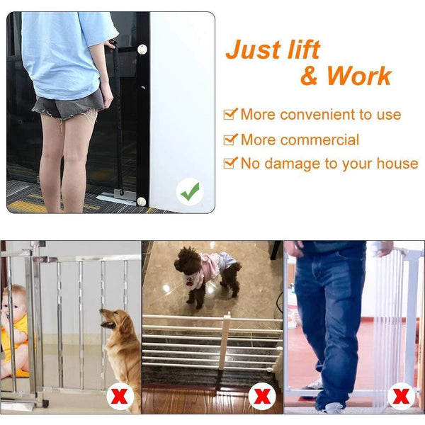 PORTABLE KIDS &PETS SAFETY DOOR GUARD