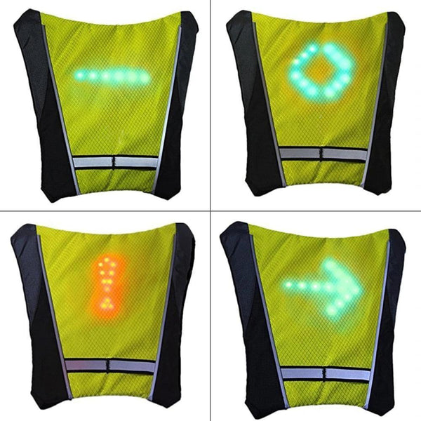 Cycling Bicycle LED Wireless Safety Turn Signal Light Vest for Riding Night Guiding