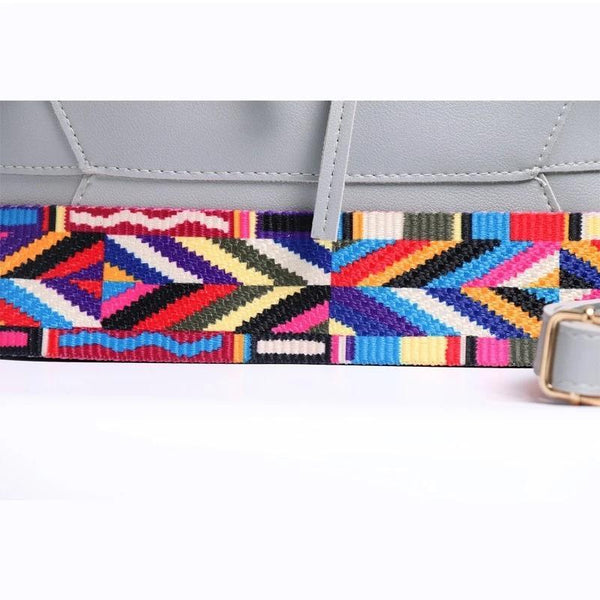 WOMEN BAG WITH COLORFUL STRAP BUCKET BAG WOMEN PU LEATHER SHOULDER BAGS CROSSBODY MESSENGER BAGS