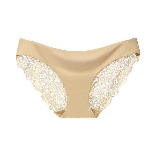 Women's Sexy Lace Panties Seamless Cotton Crotch Breathable Ladies Low-Rise Lingerie Underwear Comfortable Underpants